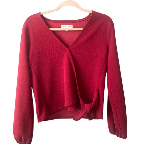 Madewell Texture and Thread Wrap stop Size Medium Red EUC Size Small q0694 - Picture 1 of 4